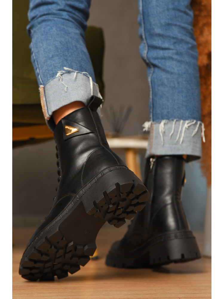 Ботинки женские зимние черного цвета Z 8-1 208052C