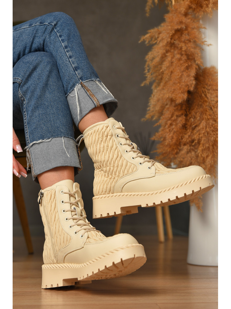 Ботинки женские зимние бежевого цвета Z 50-2 208053C