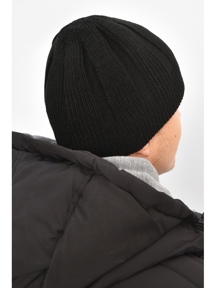 Шапка чоловіча на флісі чорного кольору 208061C