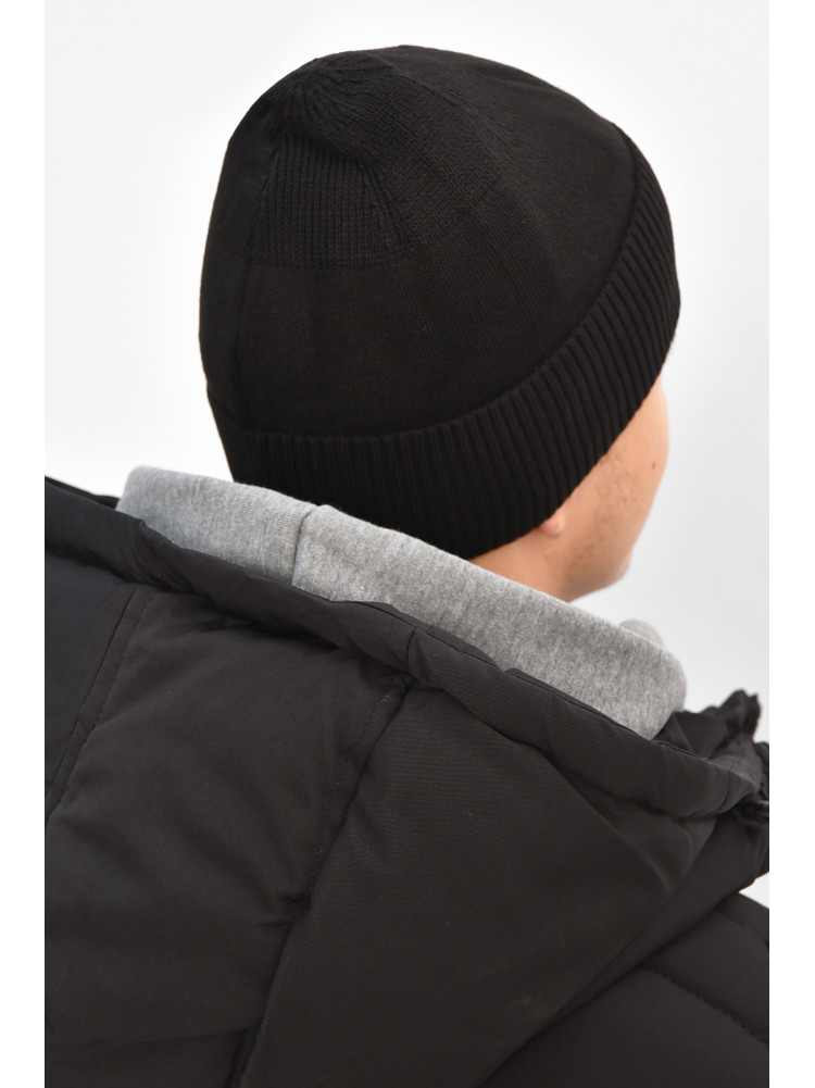Шапка чоловіча на флісі чорного кольору 208062C