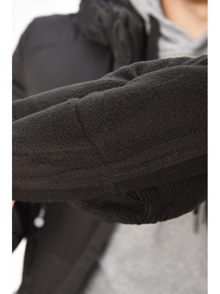 Шапка чоловіча на флісі чорного кольору 208062C