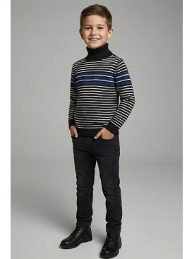 Гольф дитячий для хлопчика чорного кольору з принтом 31483а 208067C Гольф дитячий для хлопчика чорного кольору з принтом 31483а 208067C