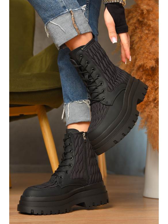 Ботинки женские зимние черного цвета Z 36-1 208070C