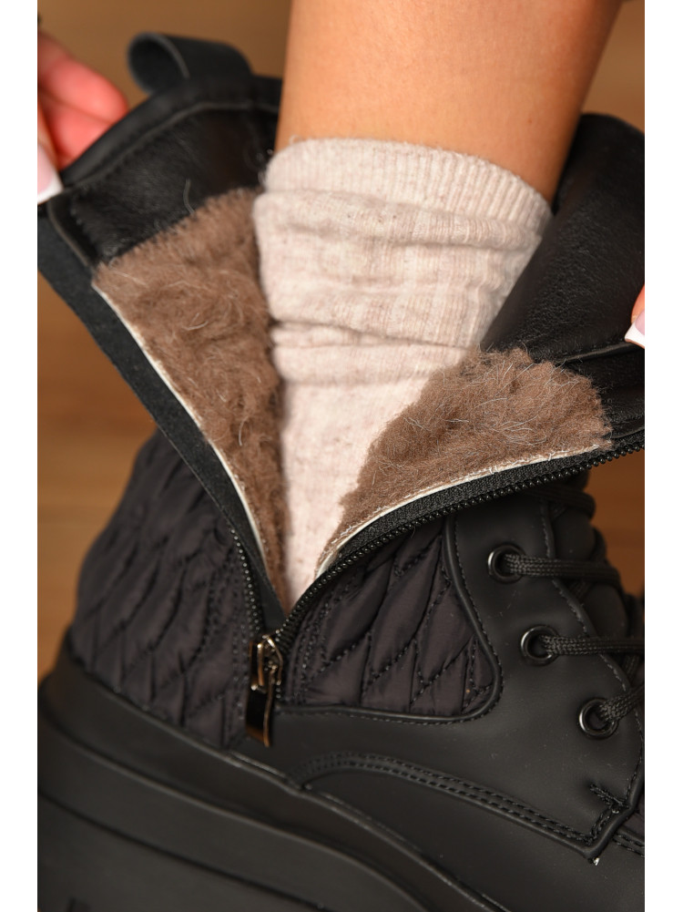 Ботинки женские зимние черного цвета Z 36-1 208070C