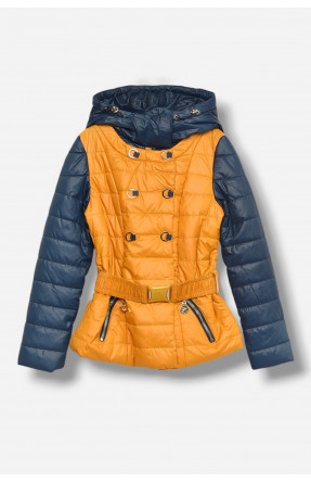 Куртка дитяча для дівчинки демісезонна гірчичного кольору 1643 208071C
