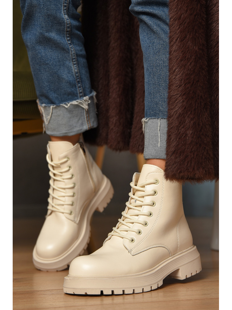 Ботинки женские зимние светло-бежевого цвета С103-2 208075C
