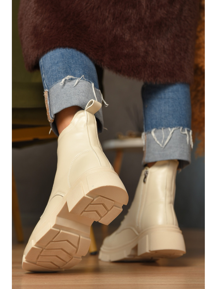 Ботинки женские зимние светло-бежевого цвета F70-2 208076C