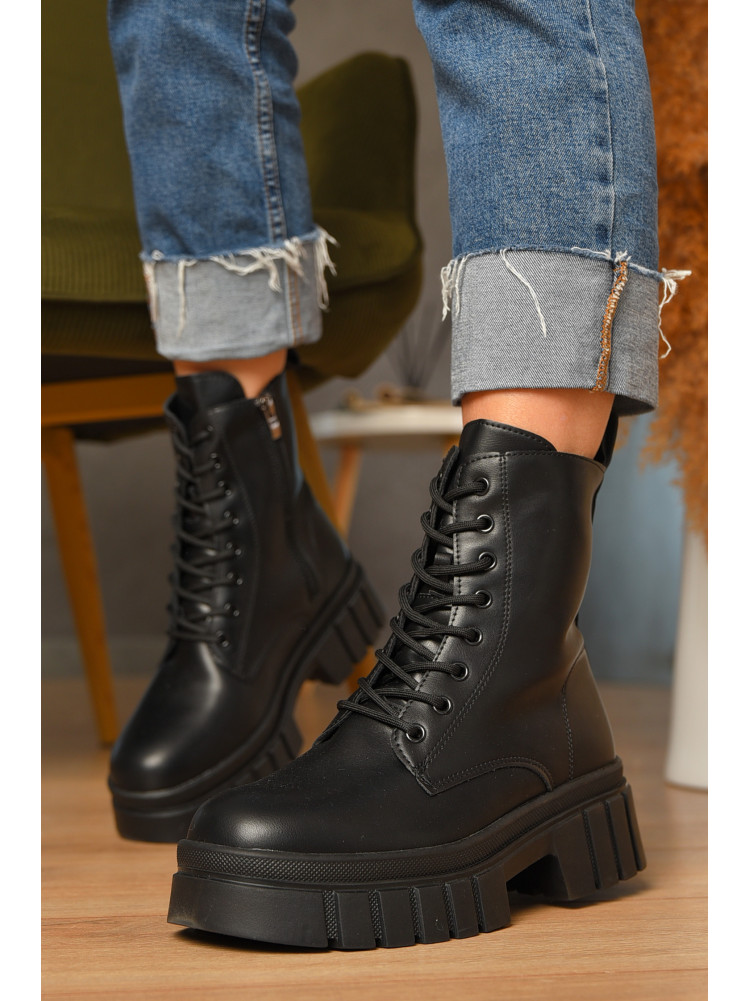Ботинки женские зимние черного цвета F88-1 208077C