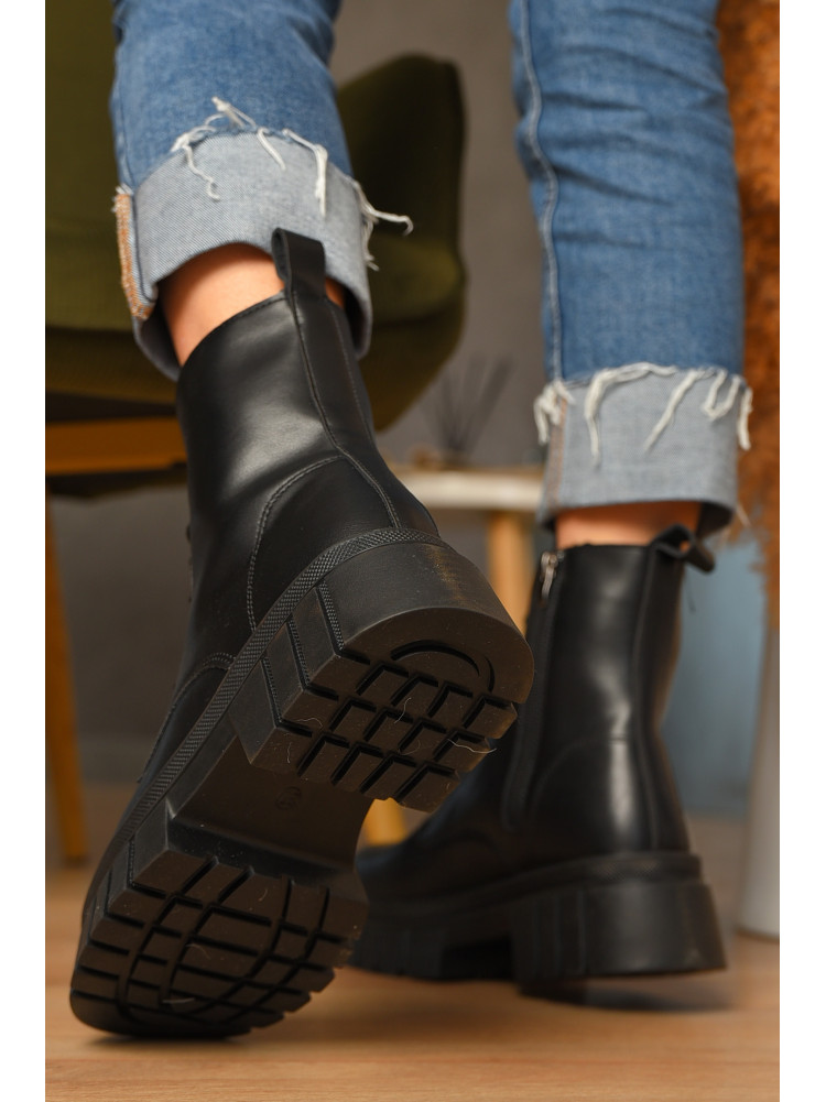 Ботинки женские зимние черного цвета F88-1 208077C