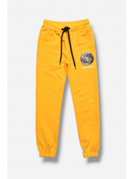 Спортивні штани для дівчинки жовтого кольору 208078C Спортивні штани для дівчинки жовтого кольору 208078C