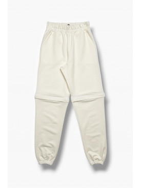 Спортивні штани для дівчинки білого кольору 208081C Спортивні штани для дівчинки білого кольору 208081C
