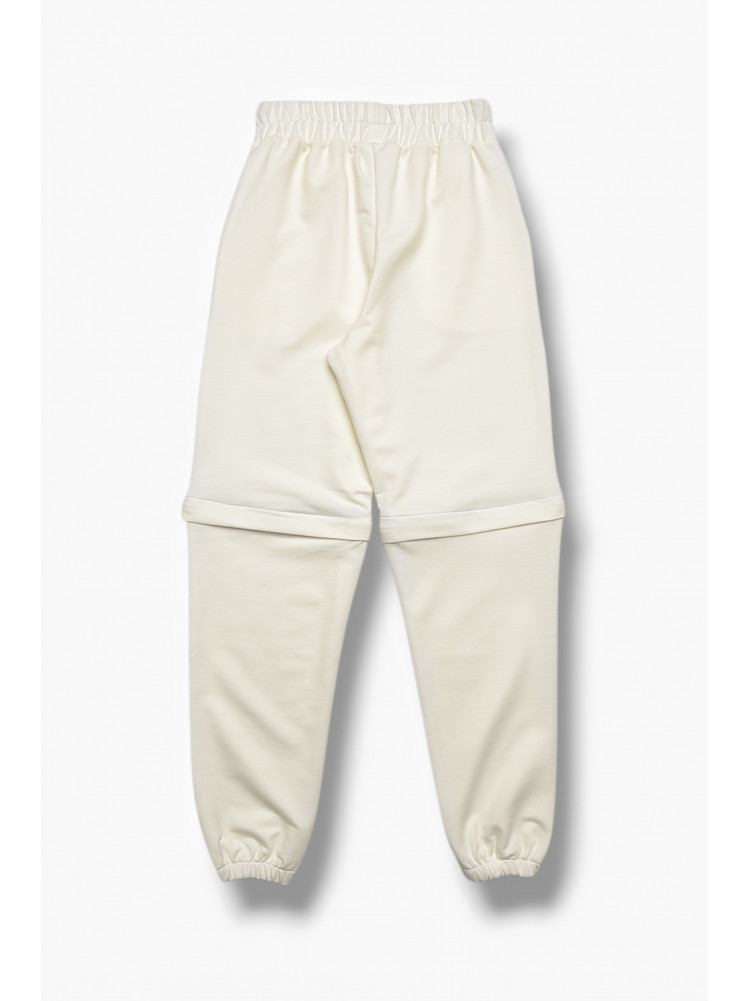Спортивні штани для дівчинки білого кольору 208081C