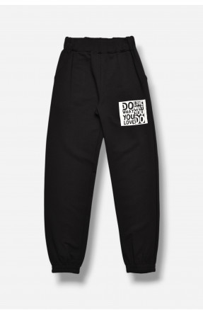 Спортивні штани для дівчинки чорного кольору 208082C