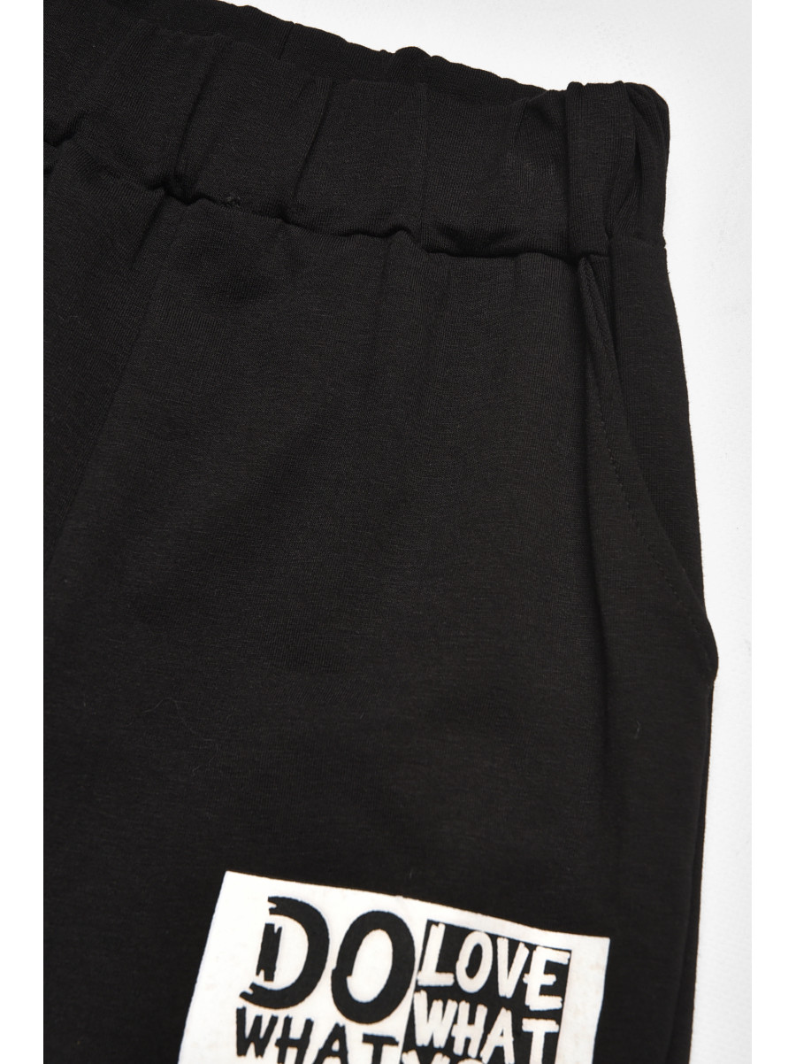 Спортивні штани для дівчинки чорного кольору 208082C