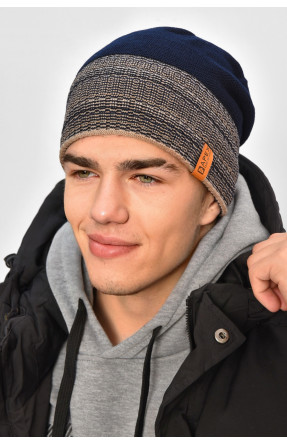 Шапка мужская на флисе бежевого цвета 3051 208085C