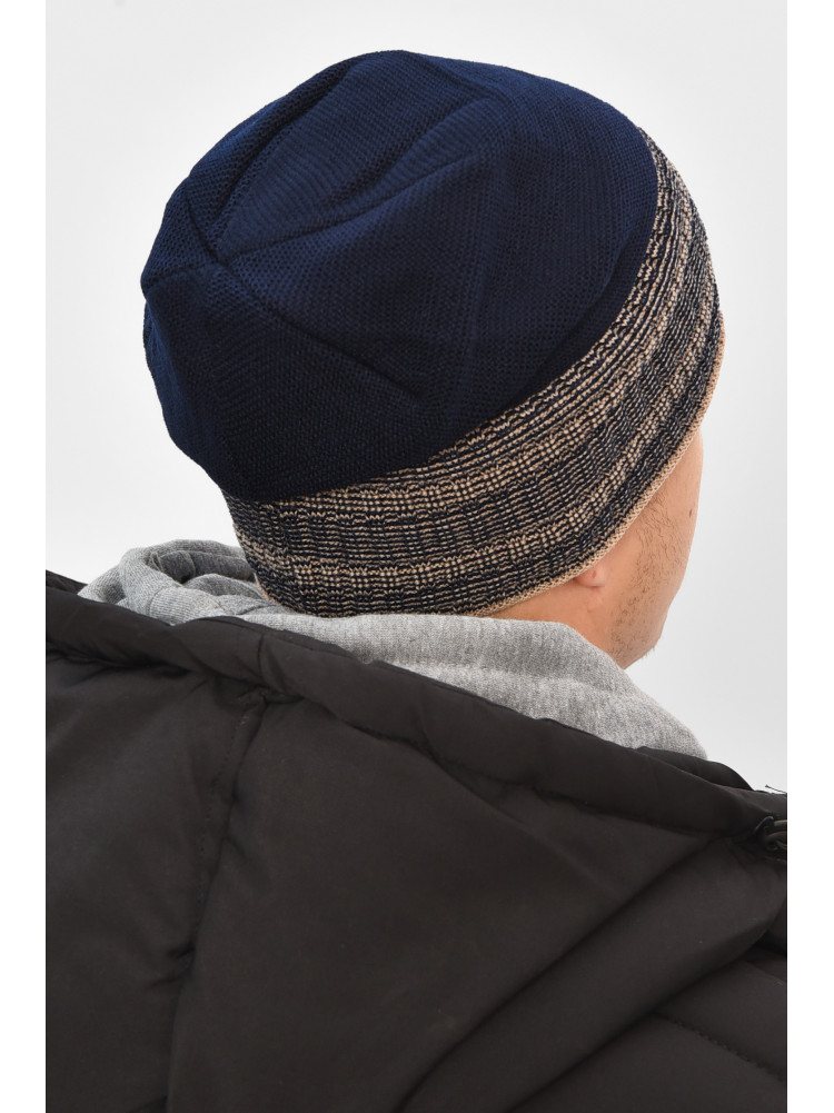 Шапка мужская на флисе бежевого цвета 3051 208085C