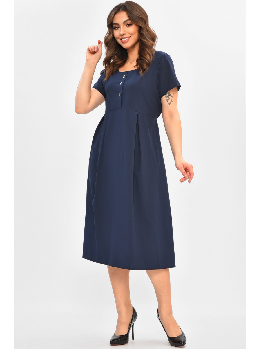 Сукня жіноча однотонна темно-синього кольору 8263 208086C