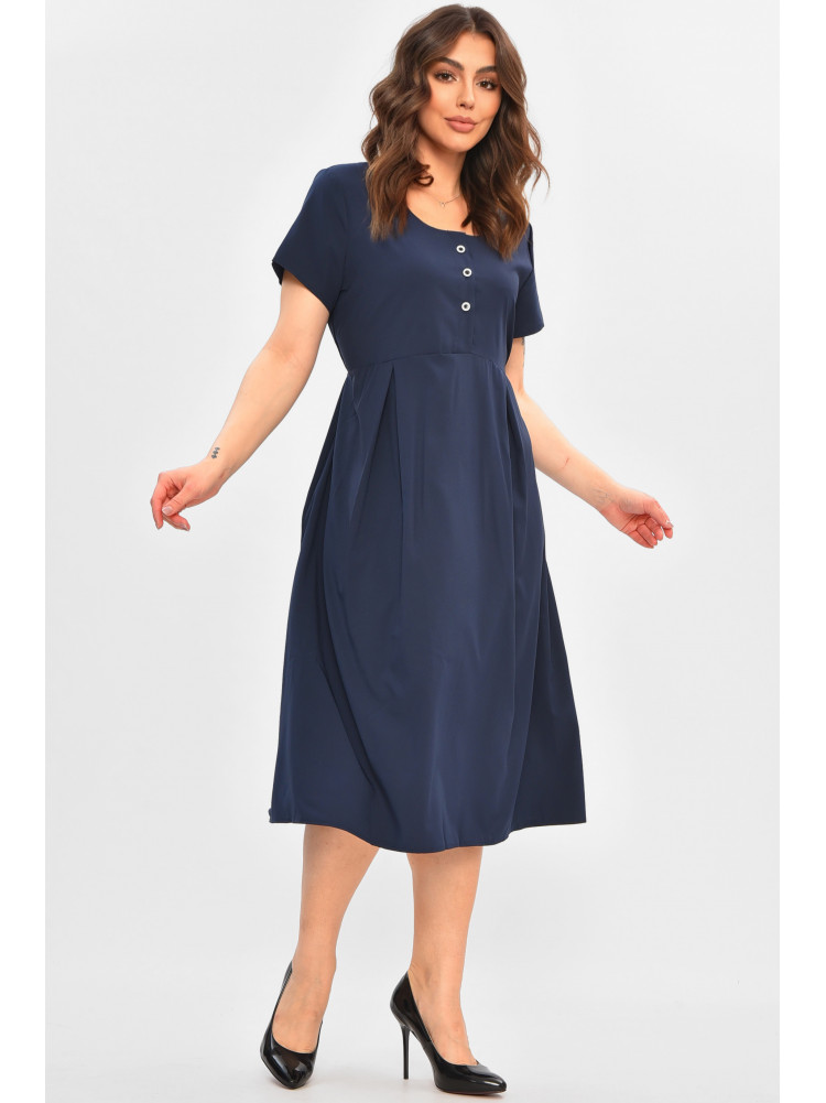 Сукня жіноча однотонна темно-синього кольору 8263 208086C