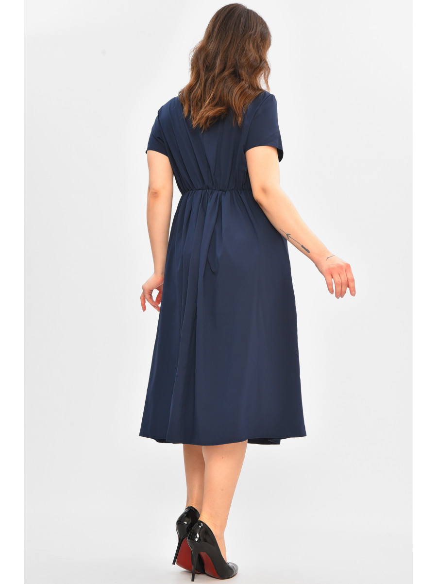 Сукня жіноча однотонна темно-синього кольору 8263 208086C