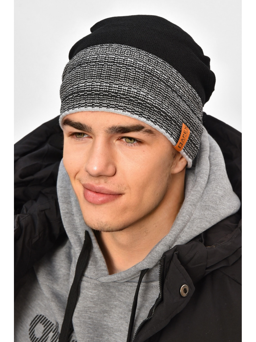 Шапка чоловіча на флісі світло-сірого кольору 3051 208088C