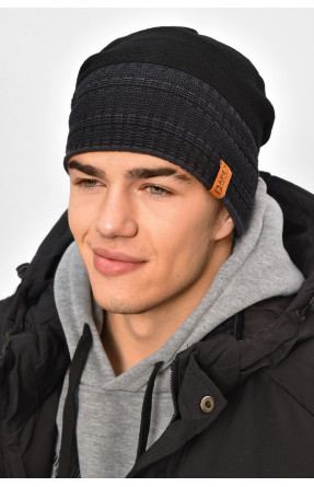 Шапка чоловіча на флісі чорного кольору 3051 208089C