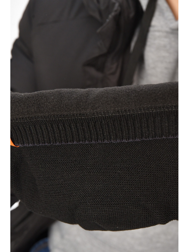 Шапка чоловіча на флісі чорного кольору 3051 208089C