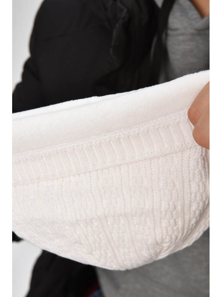 Шапка чоловіча на флісі білого кольору 3020 208092C