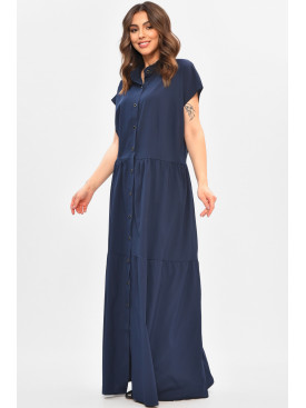 Сукня жіноча однотонна темно-синього кольору 8313 208093C Сукня жіноча однотонна темно-синього кольору 8313 208093C