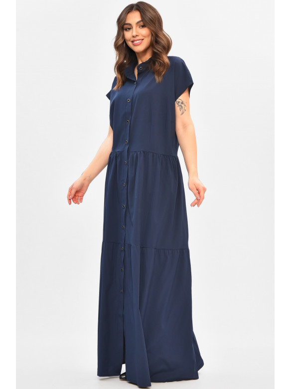 Сукня жіноча однотонна темно-синього кольору 8313 208093C
