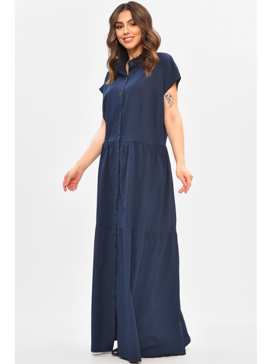 Сукня жіноча однотонна темно-синього кольору 8313 208093C