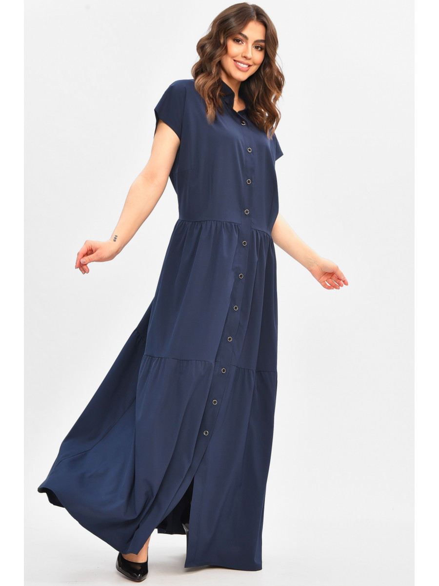 Сукня жіноча однотонна темно-синього кольору 8313 208093C