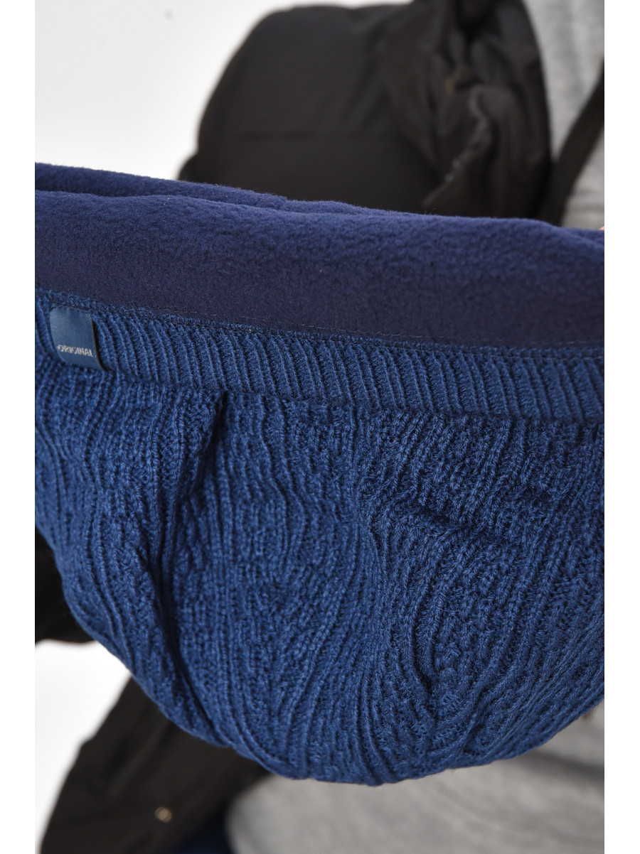 Шапка мужская на флисе синего цвета 3020 208094C