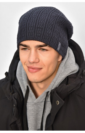 Шапка мужская на флисе серого цвета 3020 208095C