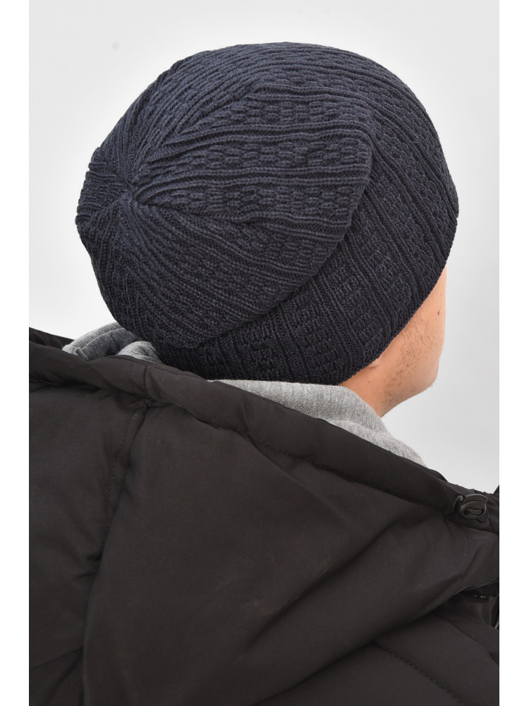 Шапка мужская на флисе серого цвета 3020 208095C