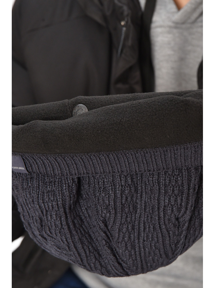 Шапка мужская на флисе серого цвета 3020 208095C