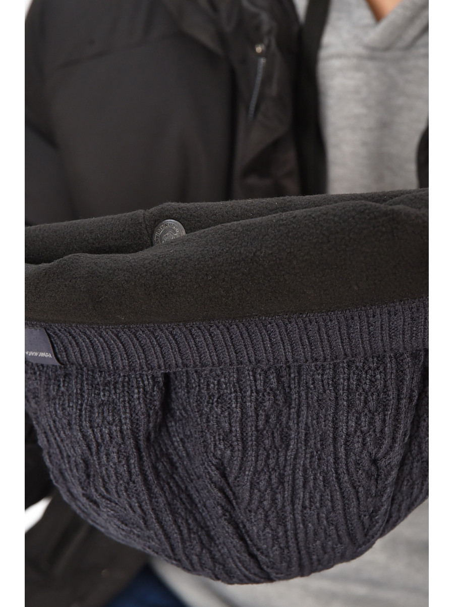 Шапка мужская на флисе серого цвета 3020 208095C