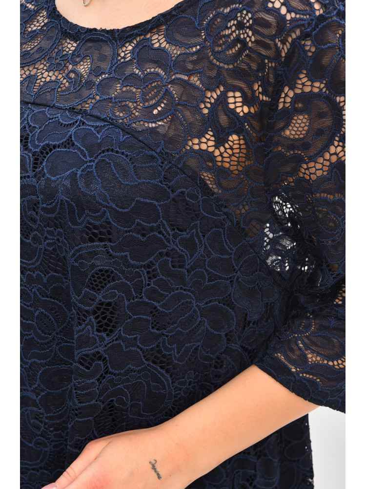 Сукня жіноча однотонна темно-синього кольору 8136 208096C