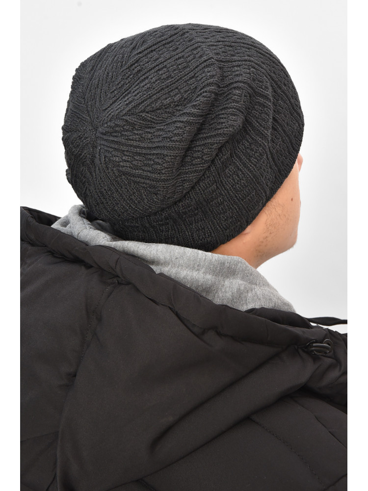 Шапка чоловіча на флісі темно-сірого кольору 3020 208097C