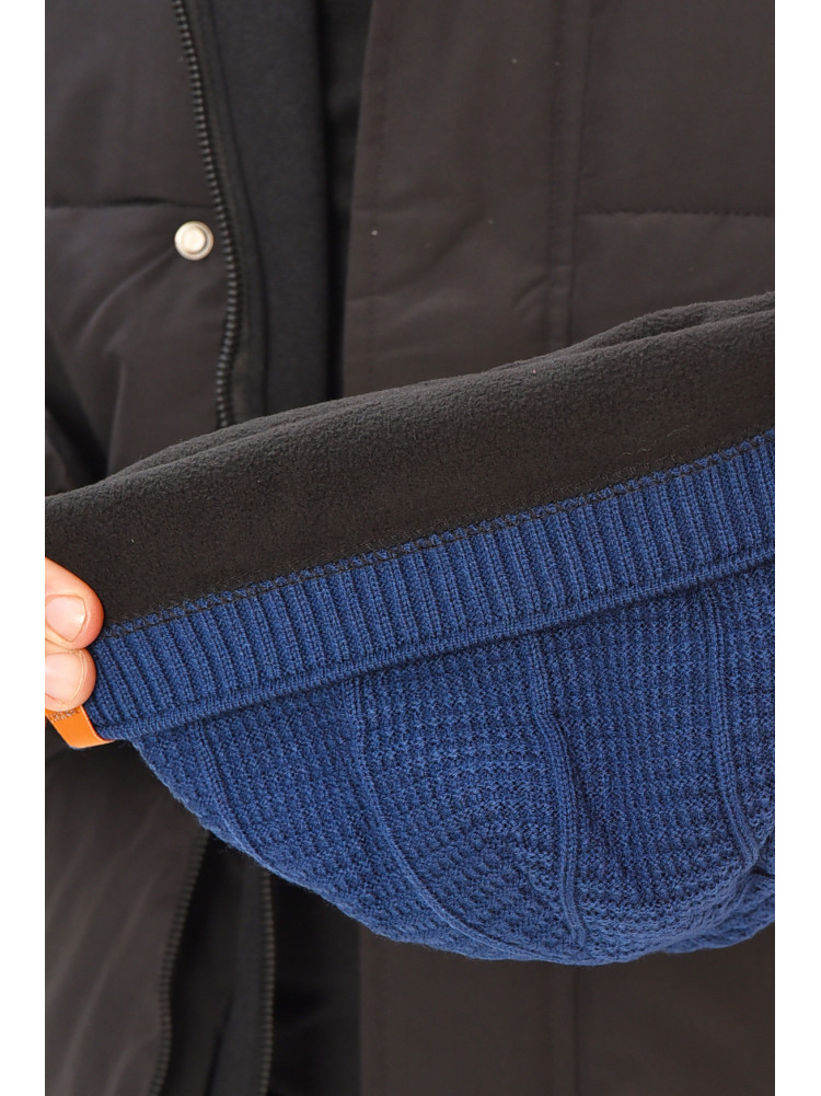 Шапка мужская на флисе синего цвета 3037 208099C