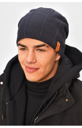 Шапка чоловіча на флісі темно-сірого кольору 3037 208101C