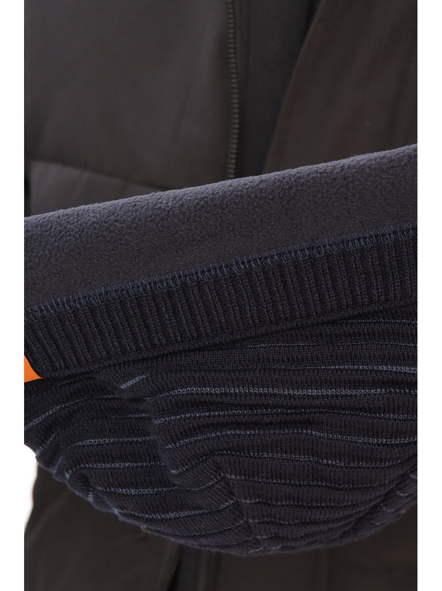 Шапка мужская на флисе темно-синего цвета 3044 208107C