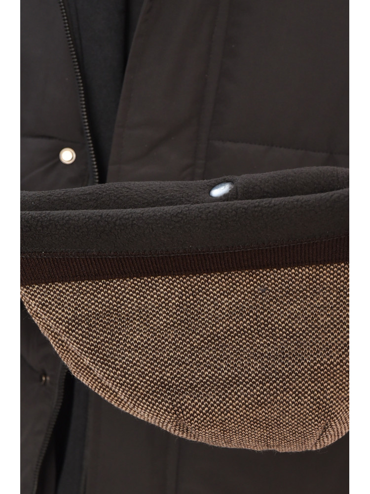 Шапка мужская на флисе шоколадного цвета 3068 208112C