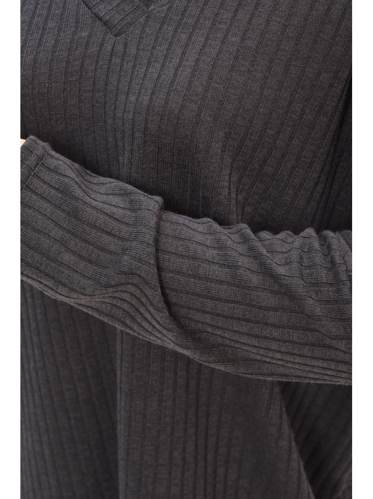 Кофта жіноча однотонна напівбатальна сірого кольору 208116C