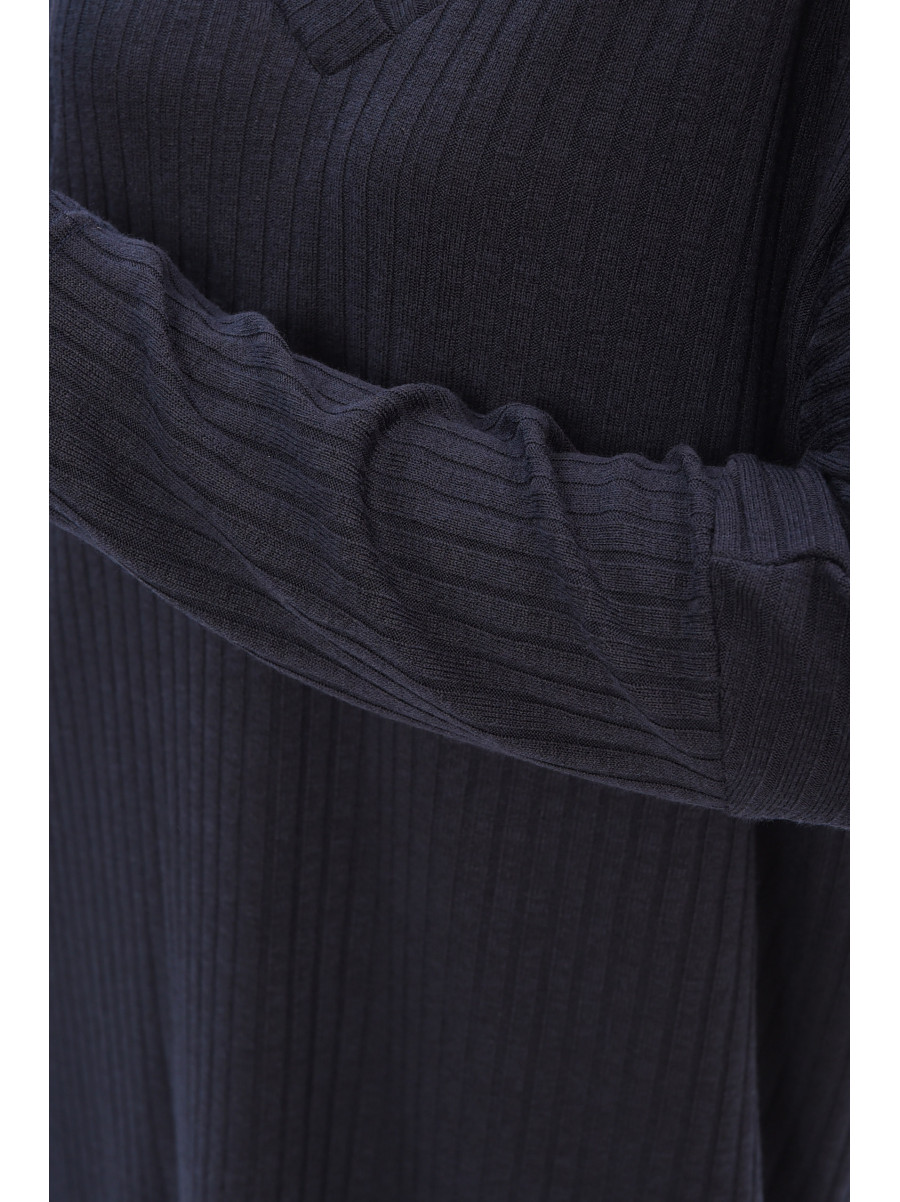 Кофта жіноча однотонна напівбатальна синього кольору 208117C