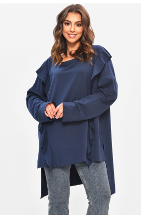 Кофта жіноча однотонна напівбатальні синього кольору 8155 208119C