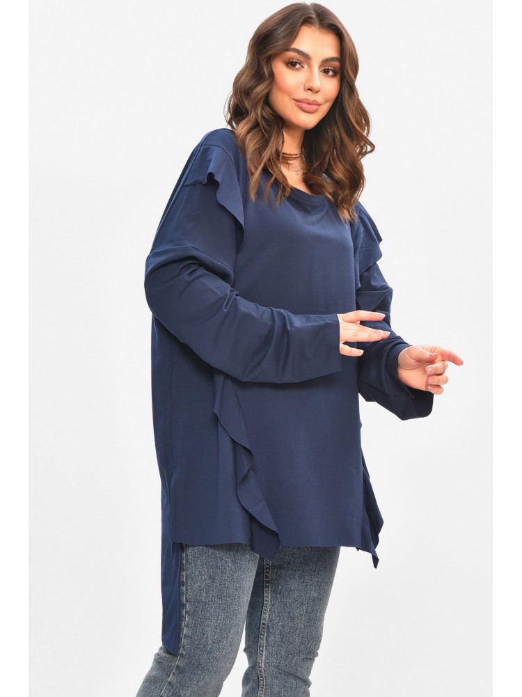 Кофта жіноча однотонна напівбатальні синього кольору 8155 208119C