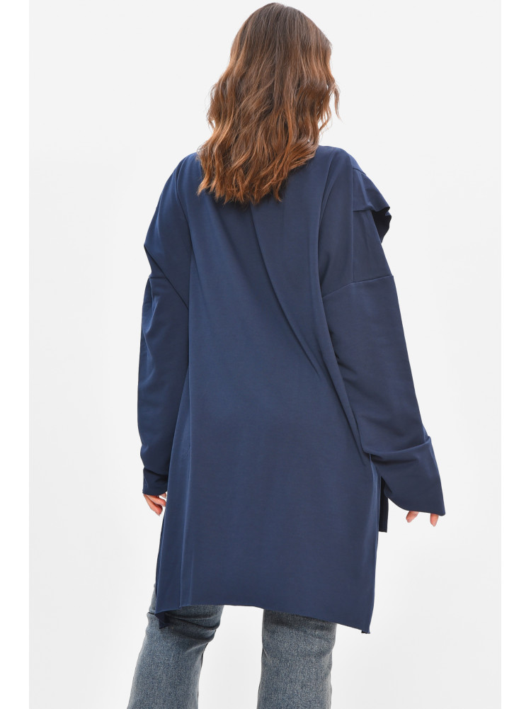 Кофта жіноча однотонна напівбатальні синього кольору 8155 208119C