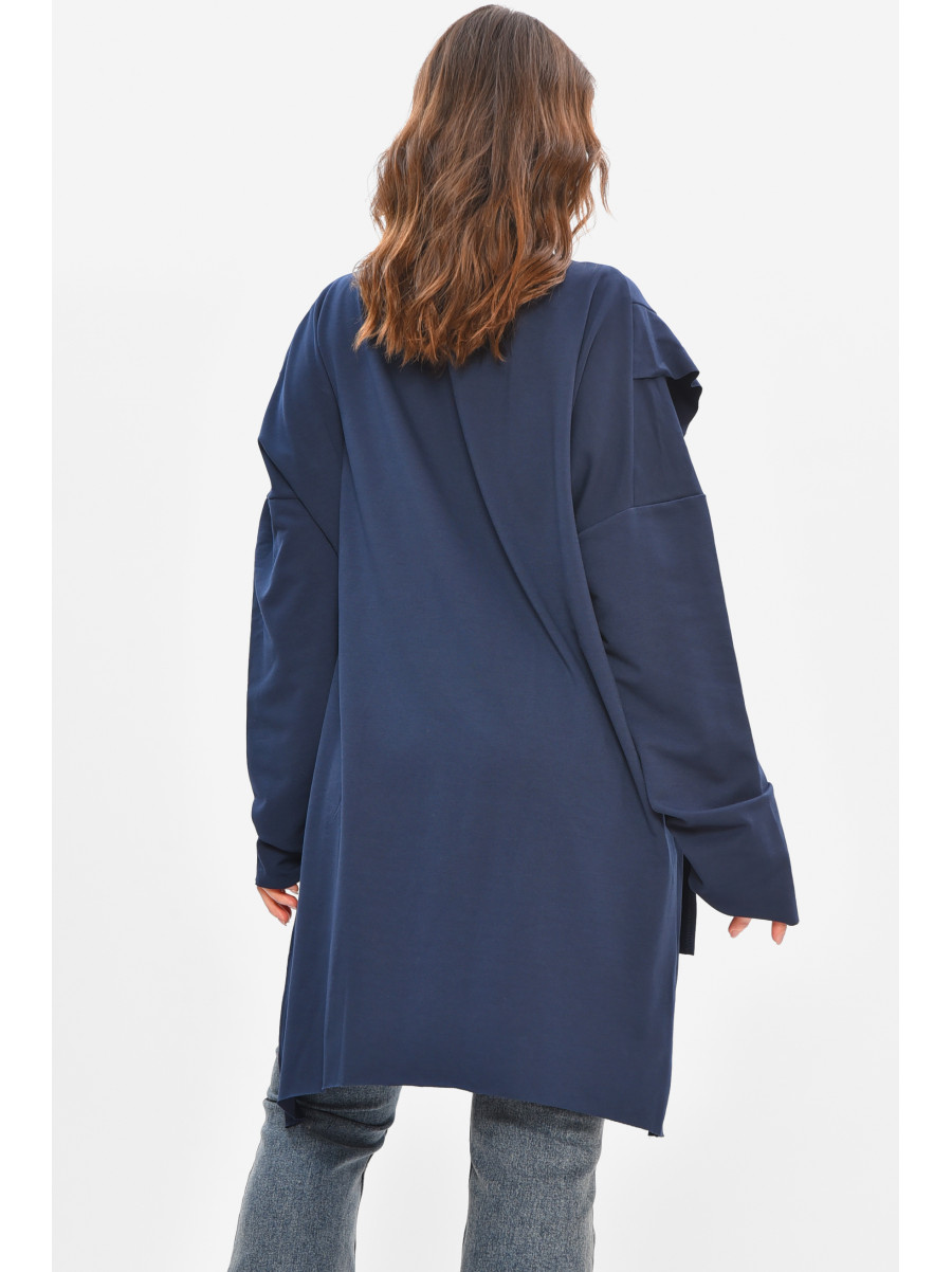 Кофта жіноча однотонна напівбатальні синього кольору 8155 208119C