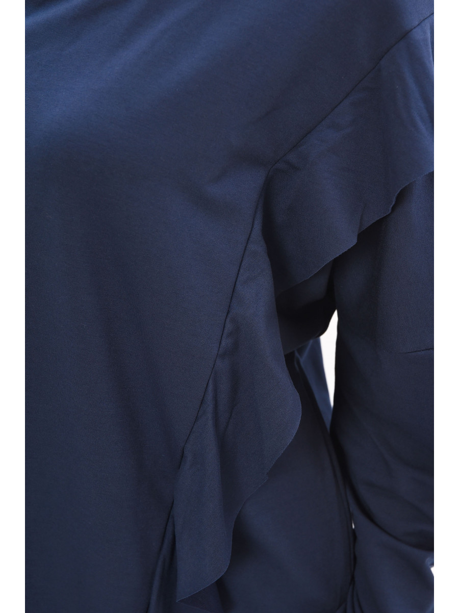 Кофта жіноча однотонна напівбатальні синього кольору 8155 208119C