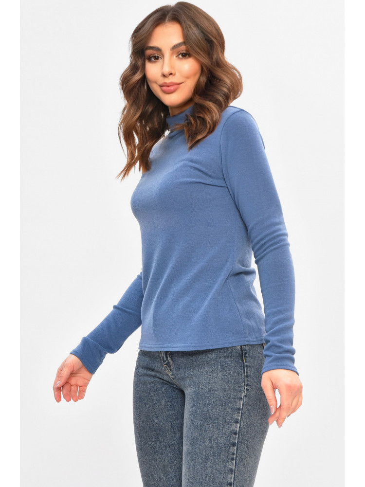 Кофта жіноча однотонна синього кольору 8207 208122C